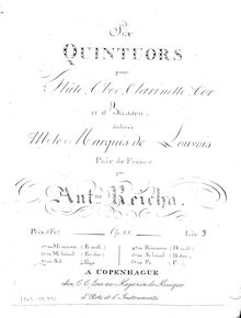 Partition parties complètes, Quintuor III en Sol majeur, Op.88 No.3