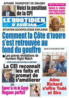 Le Quotidien d’Abidjan n°2982 - du jeudi 03 décembre 2020