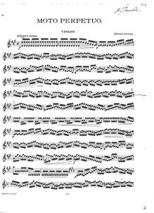Partition de violon, Moto Perpetuo, A major, German, Edward