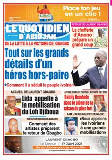 Le Quotidien d’Abidjan n°4013 - du mercredi 16 juin 2021
