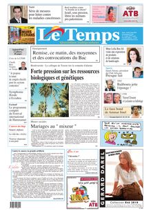 Page Une Le Temps.indd