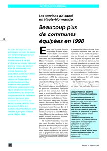 Les services de santé en Haute-Normandie :Beaucoup plus de communes équipées en 1998   