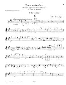 Partition de violon, Konzertstück pour violon et orchestre, Op.84