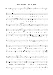 Partition ténor , partie [C3 clef], Dixit Maria, motet, F major