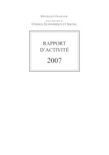Rapport d activité 2007 du Conseil économique et social