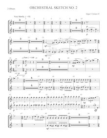 Partition hautbois 1/2, Orchestral Sketch No.2, Girtain IV, Edgar