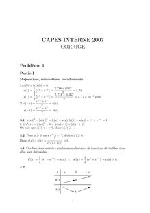Corrige CAPESINT Composition de mathematiques 2007 CAPES MATHS