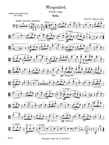 Partition de violoncelle, Wiegenlied pour violoncelle et Piano, Op.2