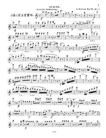 Partition flûte, Piano Sextet, Op.77b, Grand Sextuor pour Piano, Flûte, Clarinette, Basson, Cor et Contre-Basse