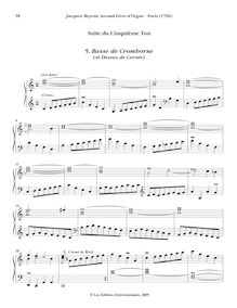Partition , Basse de Cromhorne (et Dessus de Cornet), Oeuvres complètes d orgue