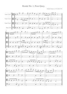 Partition complète (viole de gambe Clefs), Danserye - Ronde (Susato, Tielman) par Tielman Susato