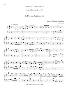 Partition , Duo sur la Trompète, Premier livre de Pièces d Orgue par Jean-François Dandrieu