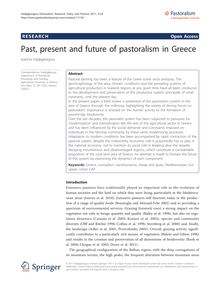 Past, present and future of pastoralism in Greece