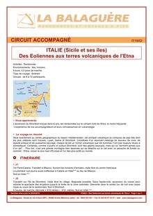 CIRCUIT ACCOMPAGNÉ ITALIE (Sicile et ses îles) Des Eoliennes aux ...
