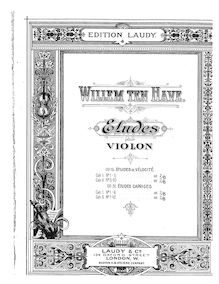 Partition Solo violon, Etudes de Velocite, Have, William ten