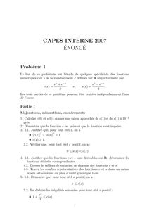 Composition de mathématiques 2007 CAPES de mathématiques CAPES (Interne)
