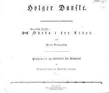 Partition complète, Ogier pour Dane, Kunzen, Friedrich Ludwig Aemilius