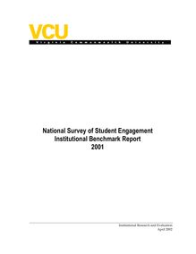 National Survey of Student Engagement Institutional Benchmark ...