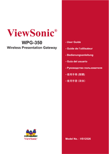 WPG-350 User Guide (French) - ViewSonic