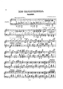 Partition complète, Les capricieuses, Valses pour le piano, Thalberg, Sigismond par Sigismond Thalberg