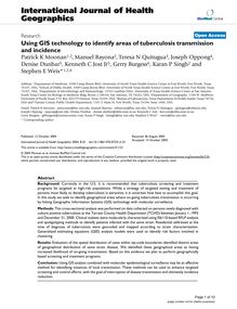 Using GIS technology to identify areas of tuberculosis transmission and incidence
