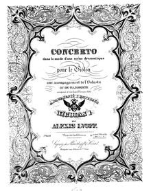 Partition Cover, violon Concerto, Concerto / dans le mode d une scène dramatique / pour le Violon / avec accompagnement de l Orchestre / ou de pianoforte