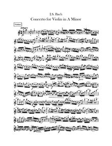 Partition Solo violon, violon Concerto, Violin Concerto No.1, A minor
