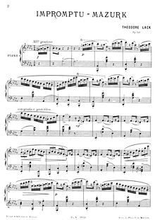 Partition complète, Impromptu-Mazurk, Op.120, Lack, Théodore