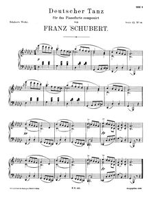Partition complète, German danse, D.722, Schubert, Franz par Franz Schubert