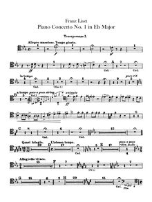 Partition Trombone 1, 2 (ténor), 3 (basse), Piano Concerto No.1