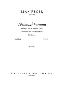 Partition No.9 - Weihnachtstraum, Aus der Jugendzeit, Op.17, Reger, Max