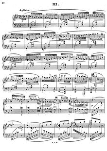 Partition , Agitato, 3 Romances, Op.21, Drei Romanzen, Op.21, Schumann, Clara