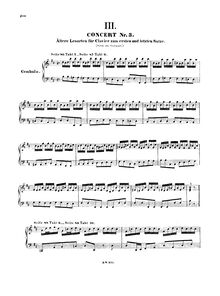 Partition Alternative solo , partie, clavecin Concerto, BWV 1054