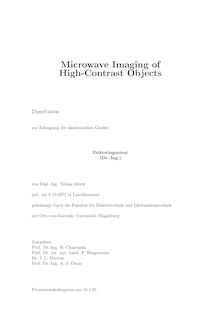 Microwave imaging of high-contrast objects [Elektronische Ressource] / Tobias Meyer