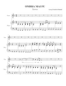 Partition complète (F major), Serse, Xerxes, Handel, George Frideric