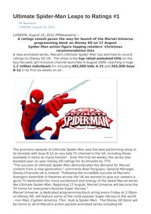 Ultimate Spider-Man Leaps to Ratings #1