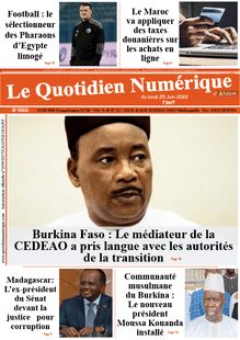 Le Quotidien Numérique d’Afrique n°1966 - du lundi 20 juin 2022