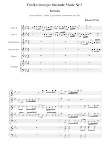 Partition No.3: Intrada - Score et parties, Sonaten für 3 Posaunen und 2 Zinken