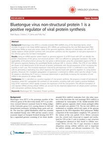 Bluetongue virus non-structural protein 1 is a positive regulator of viral protein synthesis