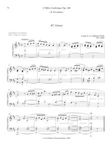 Partition 4, Verset (D major), L’Office Catholique, Op.148, Lefébure-Wély, Louis James Alfred par Louis James Alfred Lefébure-Wély