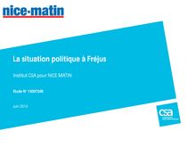 Sondage CSA : La situation politique à Fréjus