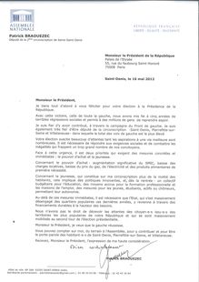 Lettre à François Hollande