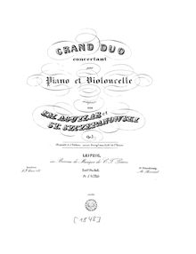 Partition de piano, Grand Duo Concertant, Op.1, Aguilar, Emanuel