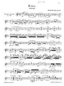 Partition de violon, Piano Trio, E flat major, Kiel, Friedrich