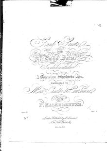 Partition complète, Piano Sonata, Op.35, Kalkbrenner, Friedrich Wilhelm