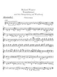 Partition clarinette 1, 2, basse clarinette (en B♭, A), Tannhäuser