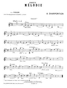 Partition violon, Mélodie, Charpentier, Antoine
