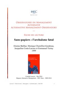 Sans-papiers : l archaïsme fatal - d E. Balibar, M. Chemillier-Gendreau, J. Costa-Lacoux et E. Terray