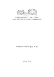 Analyse statistique 2010