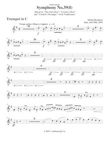 Partition trompette (en C), Symphony No.39  Irish Green , G major